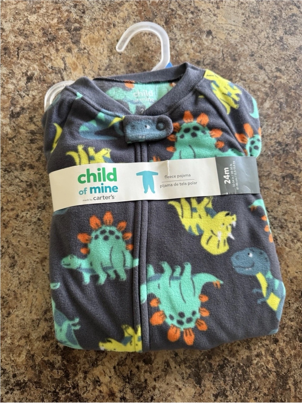 NWT 24 Months Boys Child Mine Carters Blanket Sleeper Footie Pajamas Dinosaur